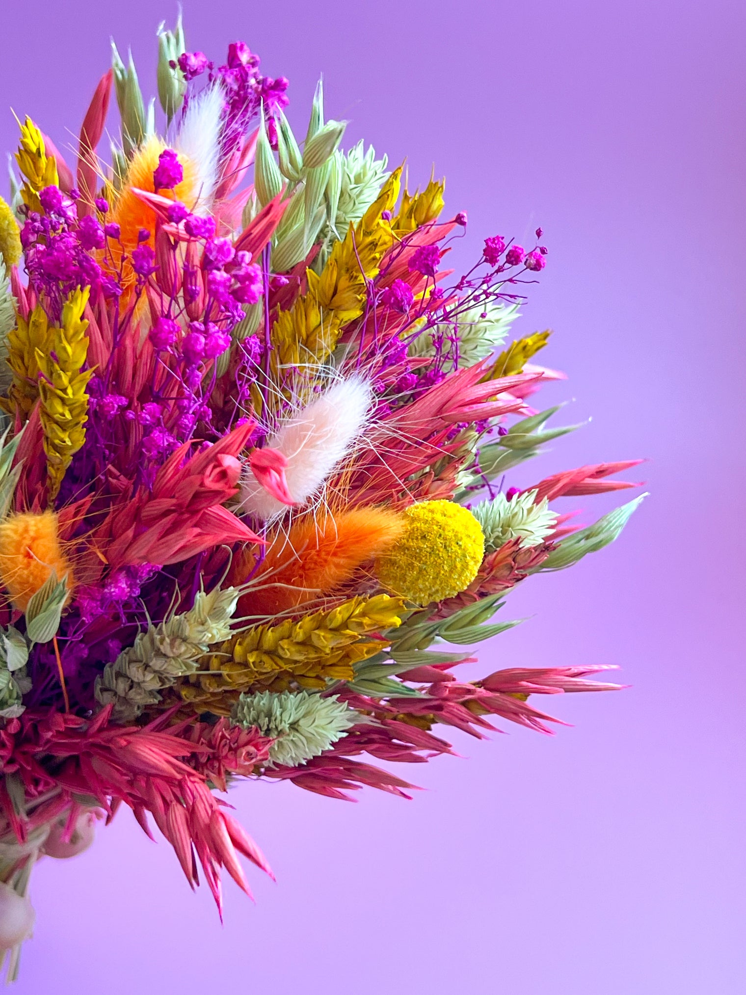 Pink Sunrise Mason Jar Dried Flower Bouquets - Bright and Vibrant Gift for Mother's Day