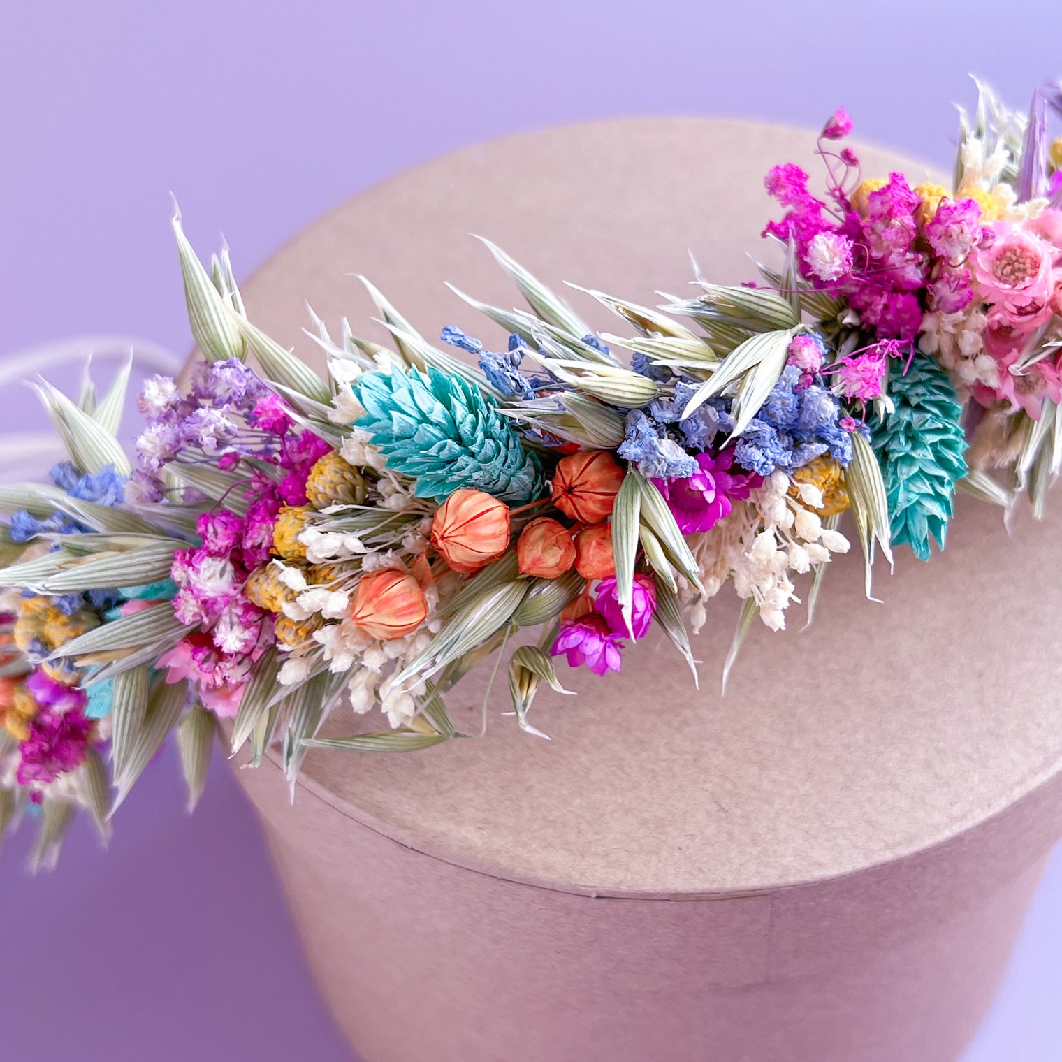Wildflower Festival themed Wedding Dried Flower Crown