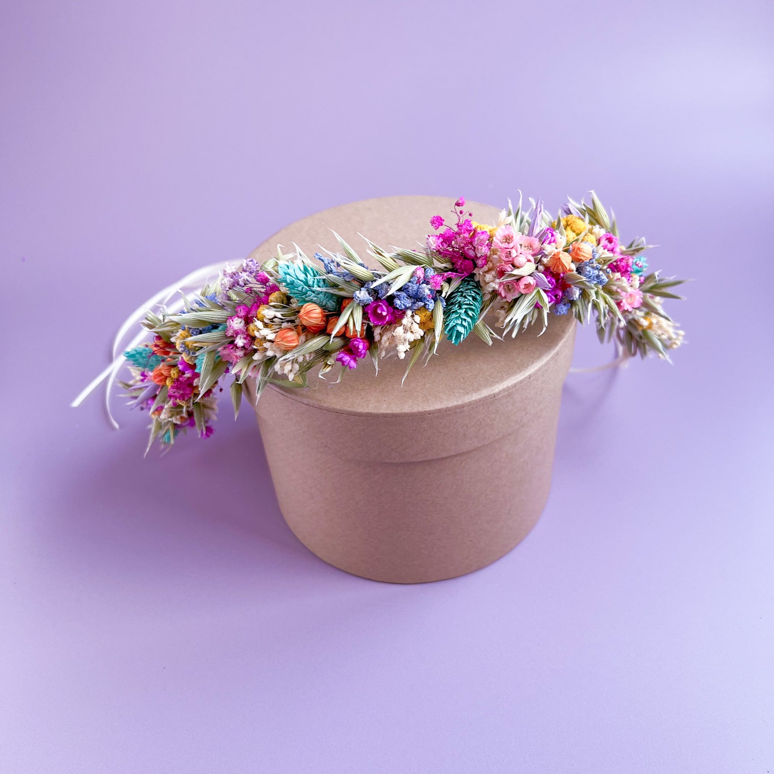 Wildflower Festival themed Wedding Dried Flower Crown