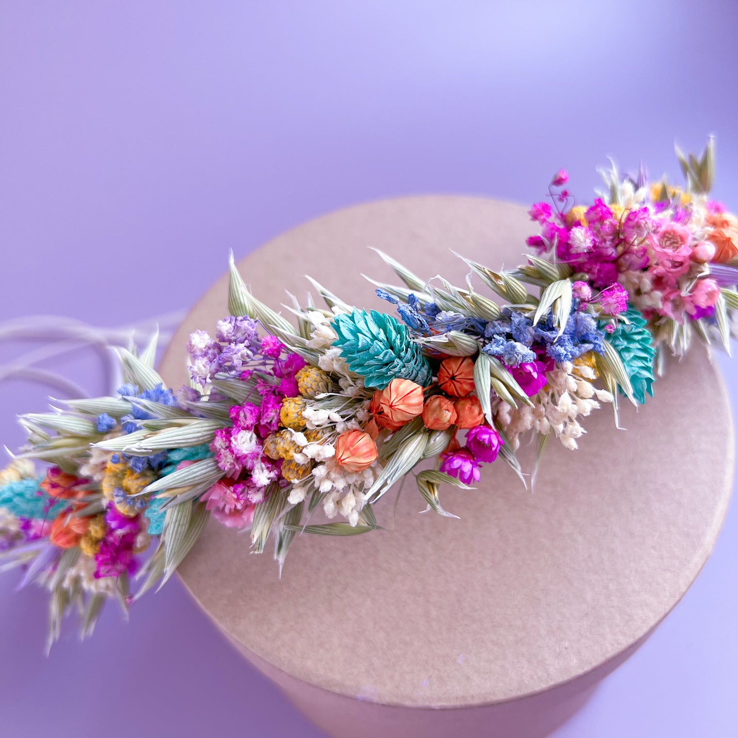 Wildflower Festival themed Wedding Dried Flower Crown