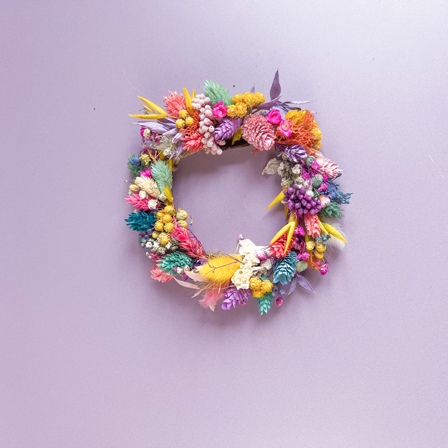 Small Rainbow Candle Wreath