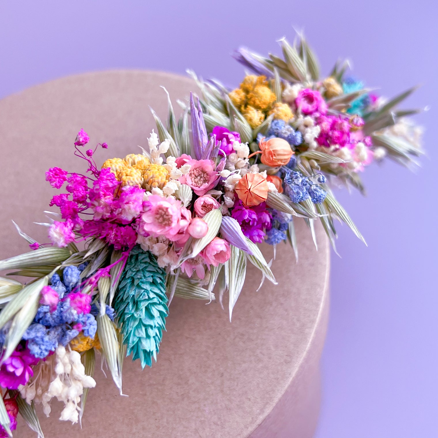 Wildflower Festival themed Wedding Dried Flower Crown