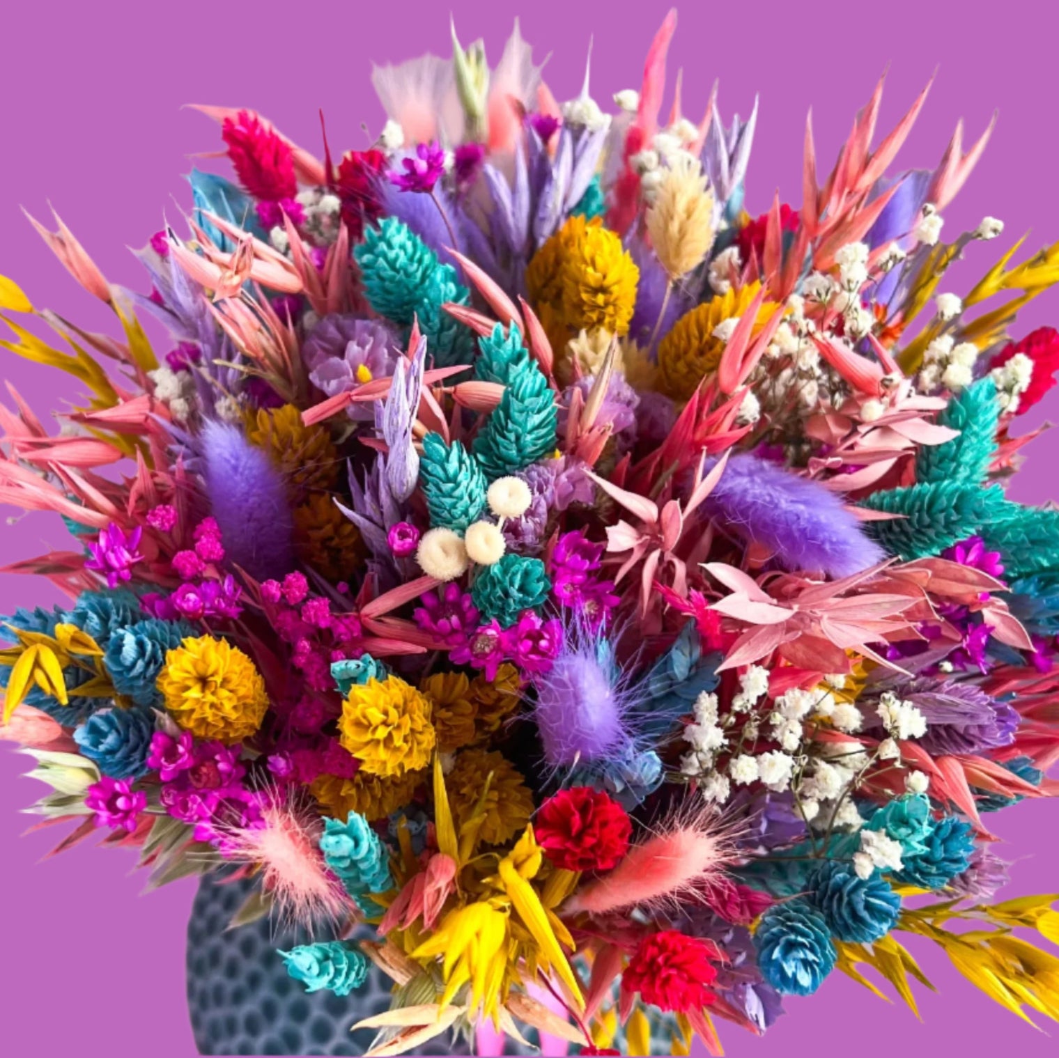 Rainbow and Vibrant Wedding Bouquets