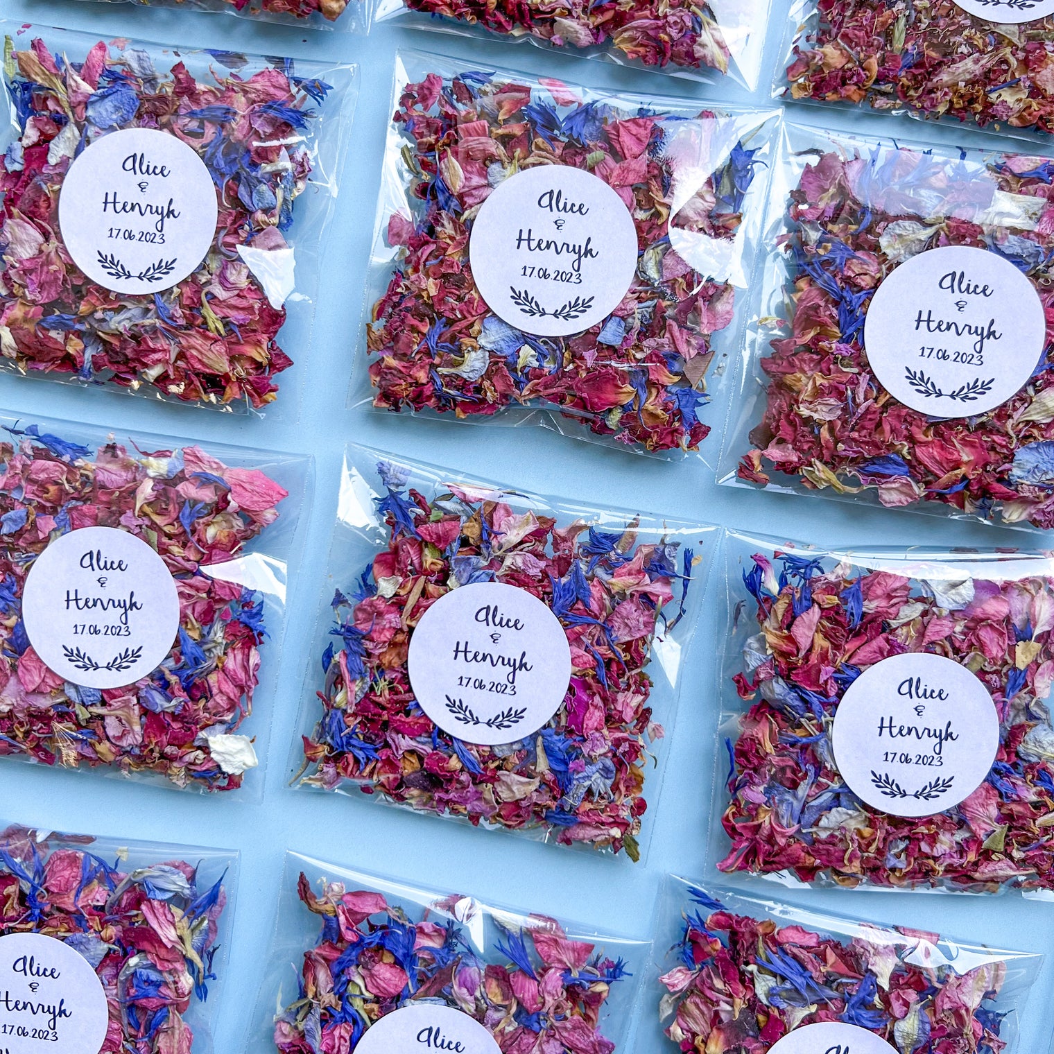 Personalised Wedding Confetti Packets - design 5.