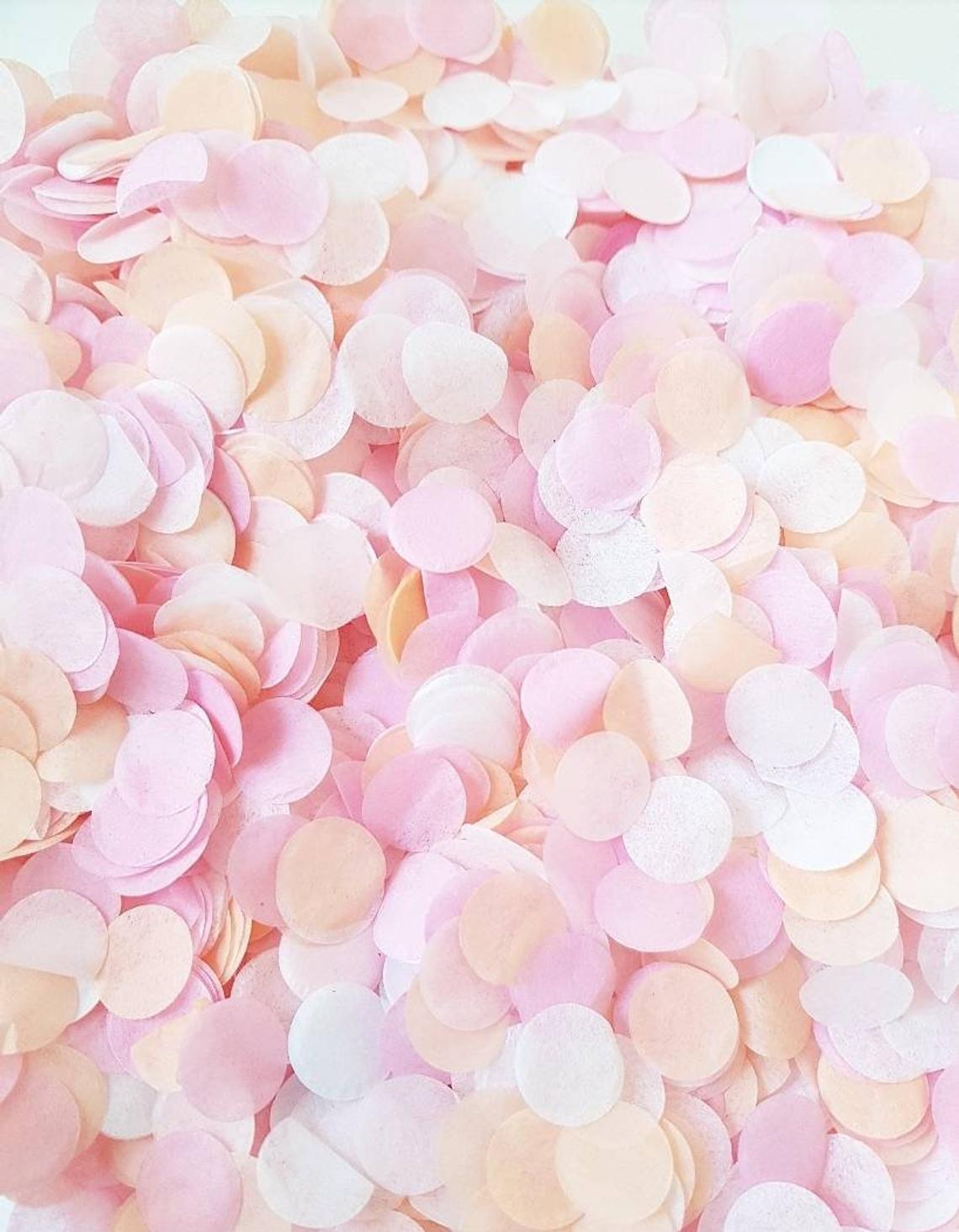 Candy Pink Circle Confetti Tube