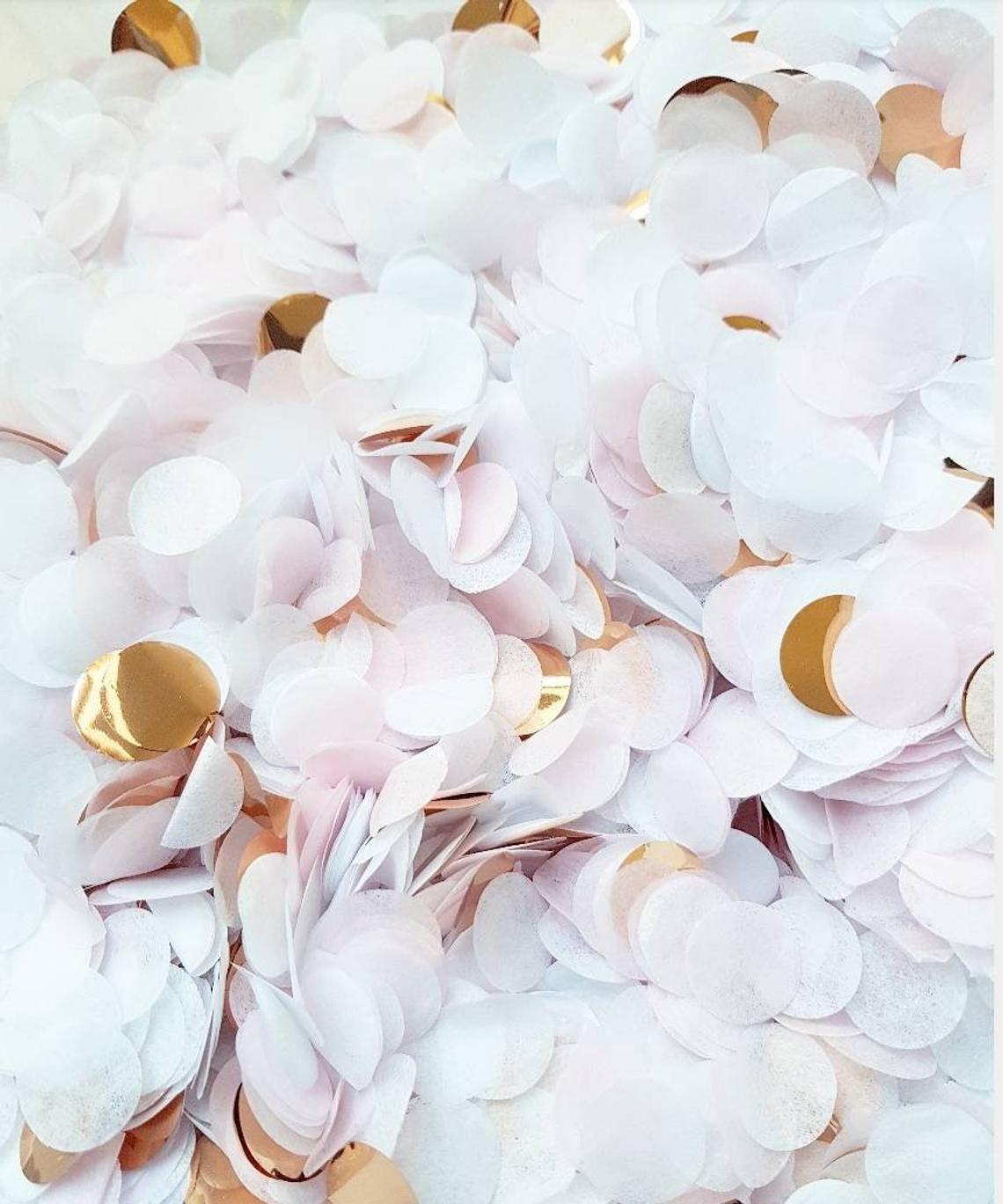 Rose Gold Circle Confetti Tube