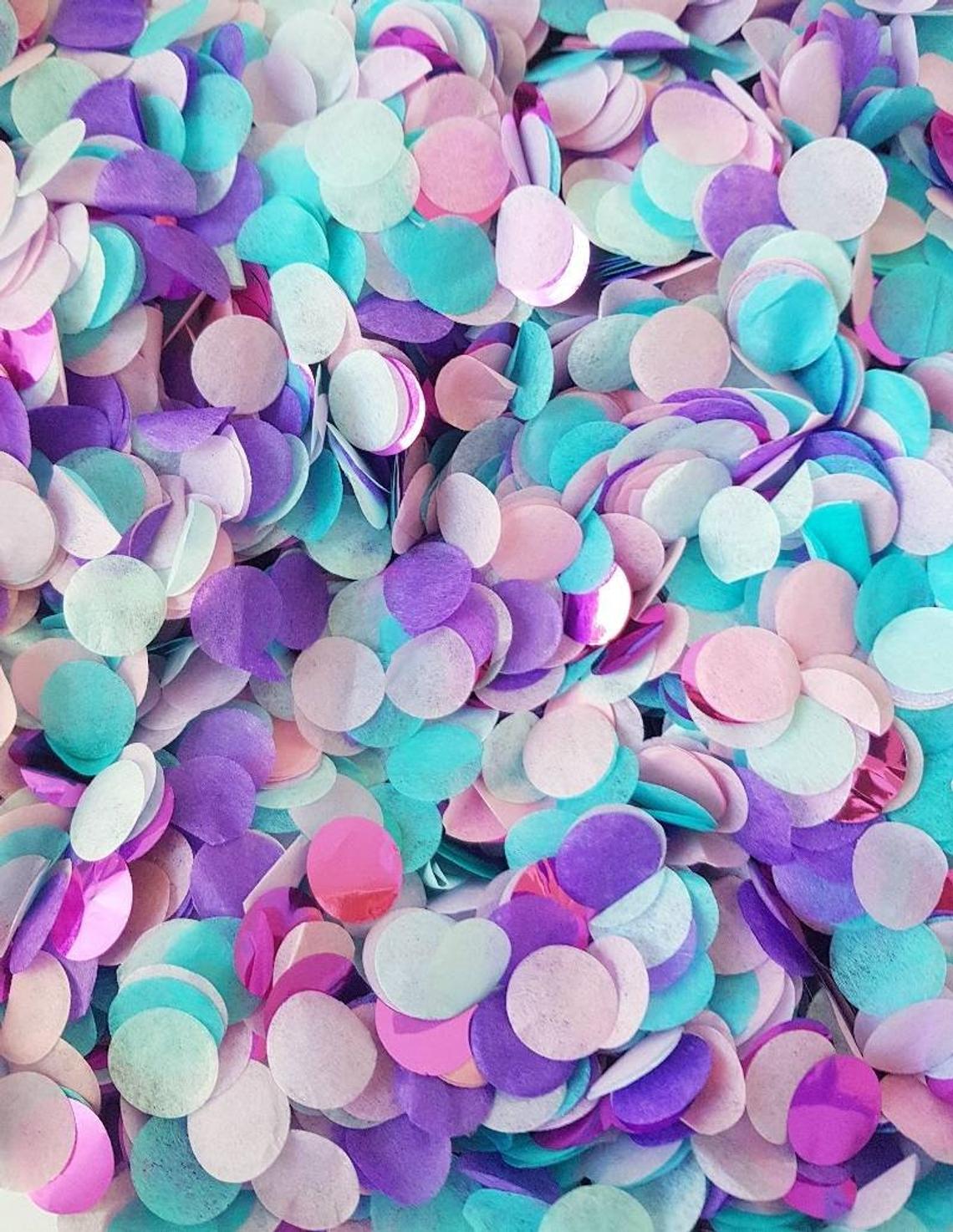 Unicorns Circle Confetti Tube