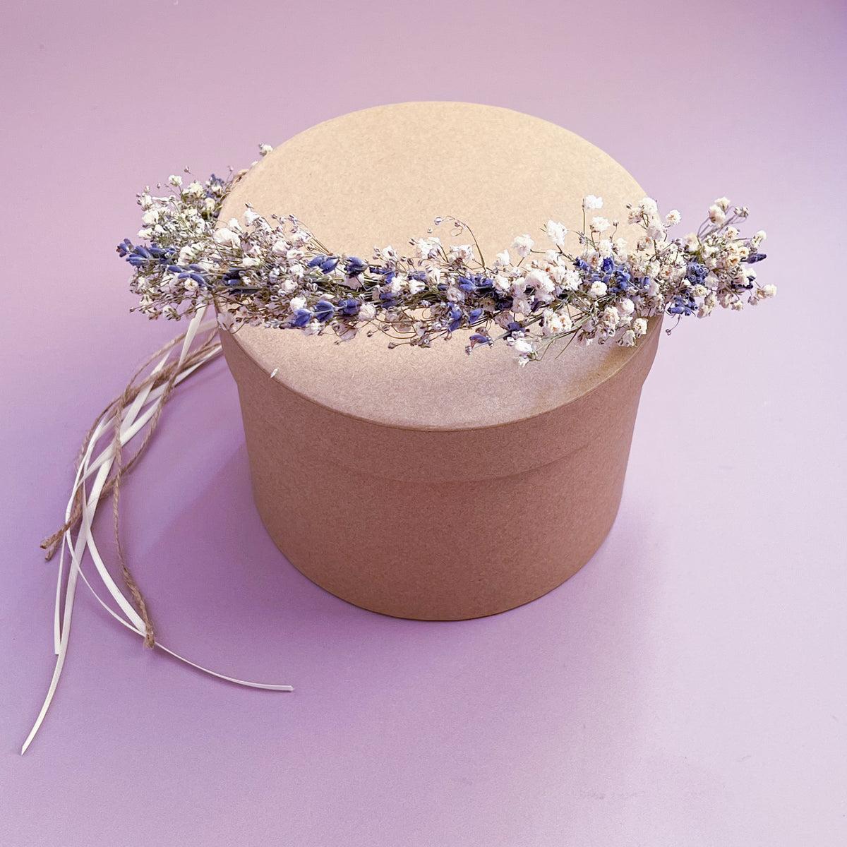 flower crown lavender Lavender and Gypsophila Dried Flower Hair Crown