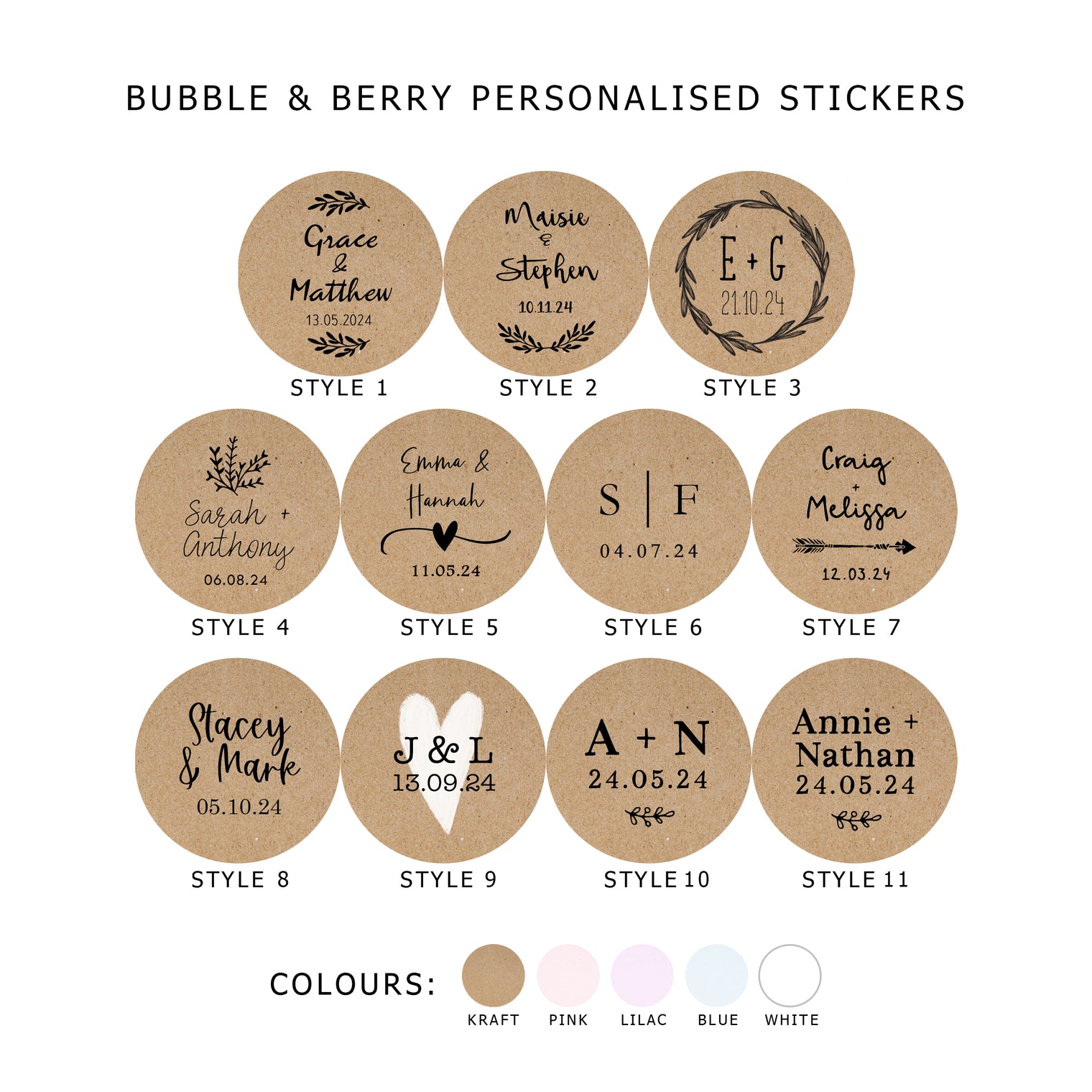 Personalised Wedding Confetti Packets - design 5.