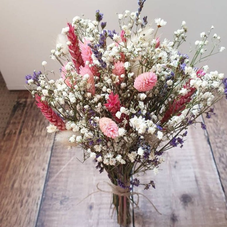 Pink, Blue and White Wedding Flowers