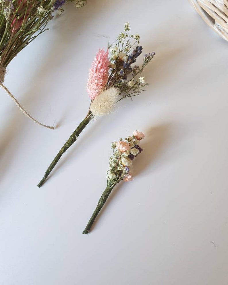 Pink, Blue and White Wedding Flowers