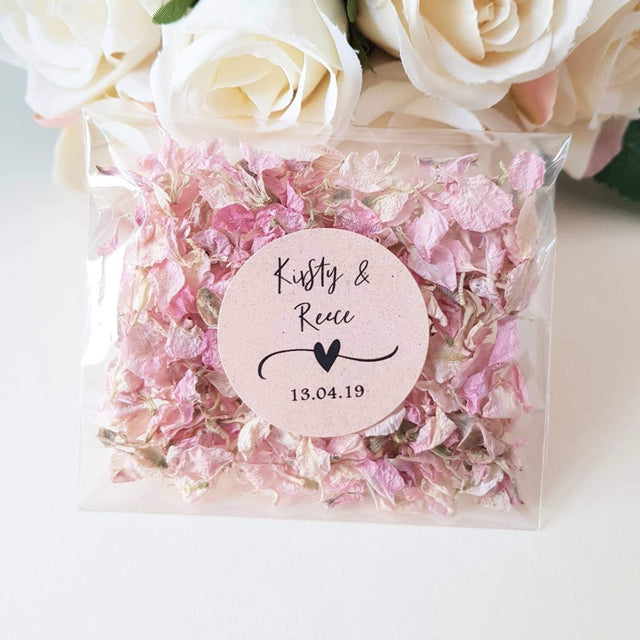 Personalised Wedding Confetti Packets - design 5.