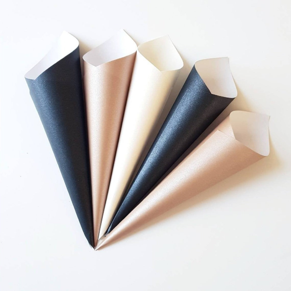 Confetti Cones - Charcoal, Nude, Ivory