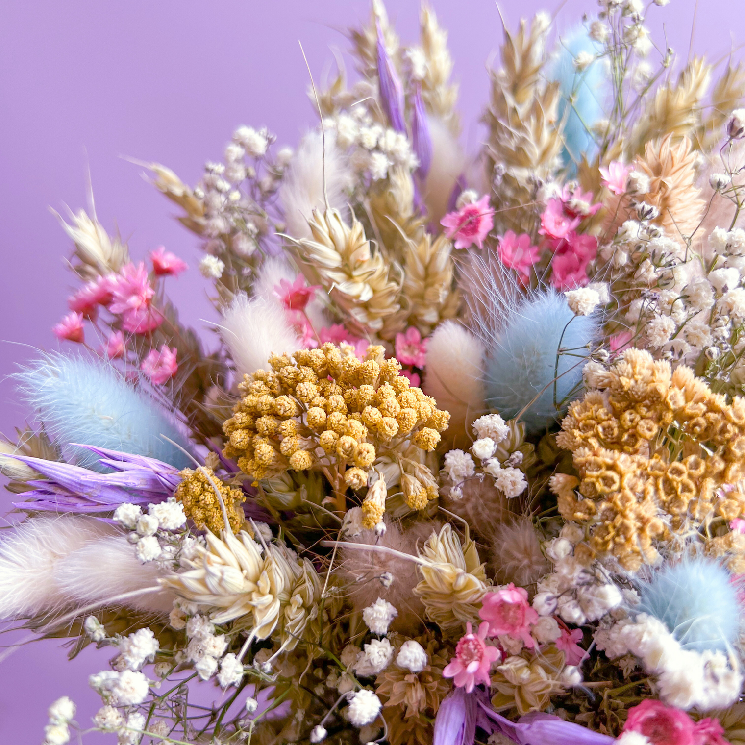 Pastel Rainbow Dried Flower Bouquet