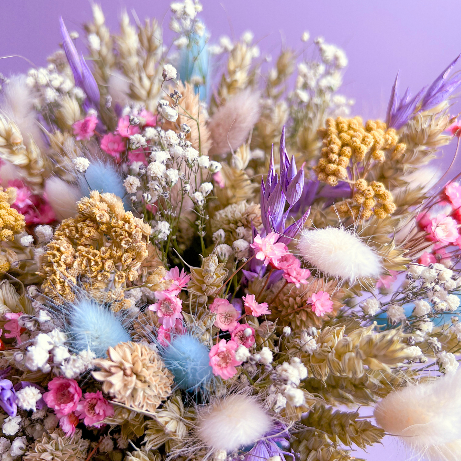 Pastel Rainbow Dried Flower Bouquet