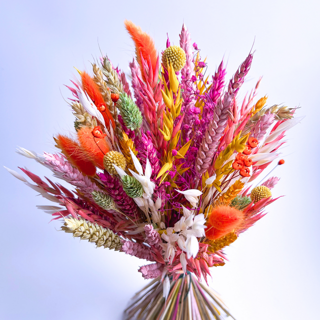 Pink Sunrise Dried Flower Bouquet