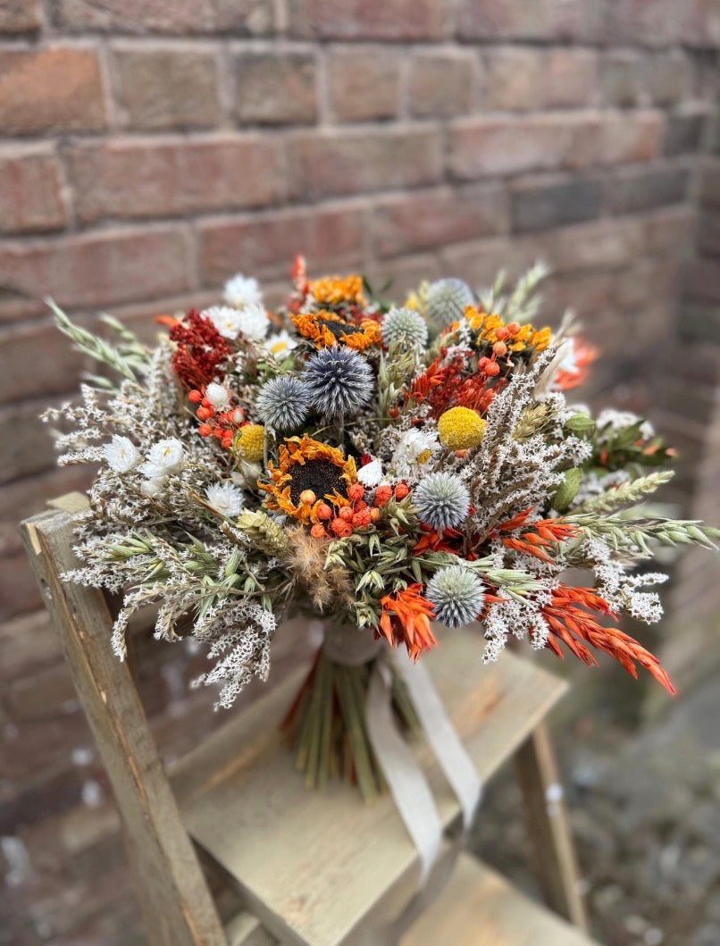 Sunflower Thistle Bridal Bouquet