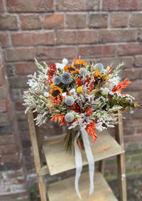 Sunflower Thistle Bridal Bouquet