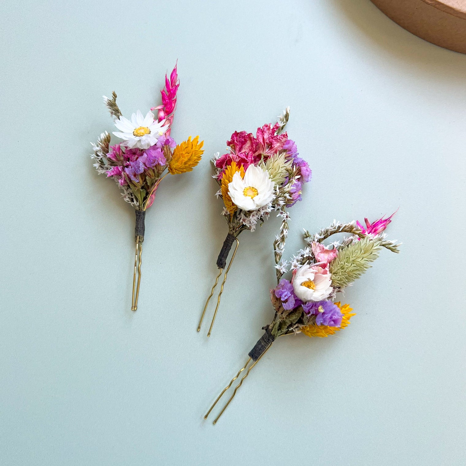 Secret Garden Dried Flower Hair Pins