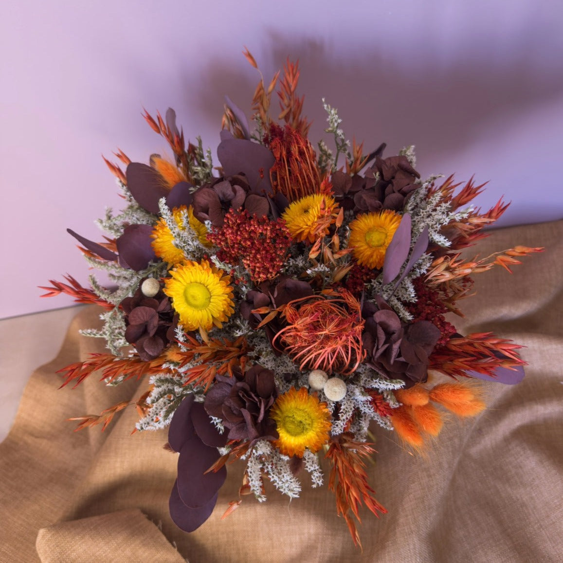 Rust Orange, Autumn Wedding Bouquet