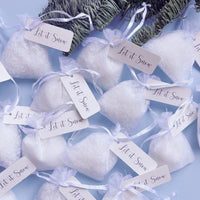 Snow Confetti in Organza Bags - Let it snow