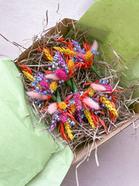 Rainbow Dried Flower Buttonholes