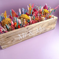 Rainbow Dried Flower Wedding Table Decor