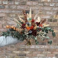 Autumn Bridal Bouquet with Thistle