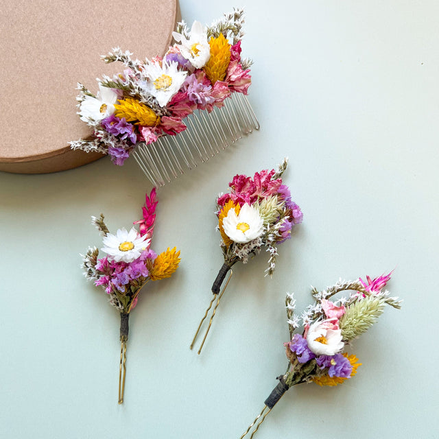 Secret Garden Dried Flower Hair Pins