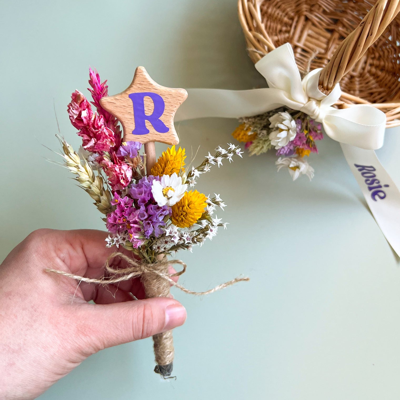 Secret Garden Flower Girl Wedding Wand