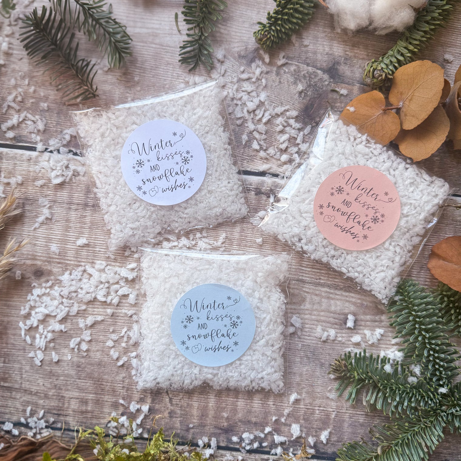 Eco Snow Confetti - Winter kisses..