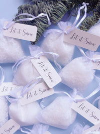 Snow Confetti in Organza Bags - Let it snow