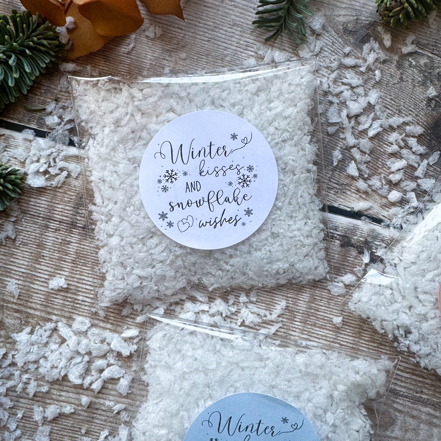 Eco Snow Confetti - Winter kisses..