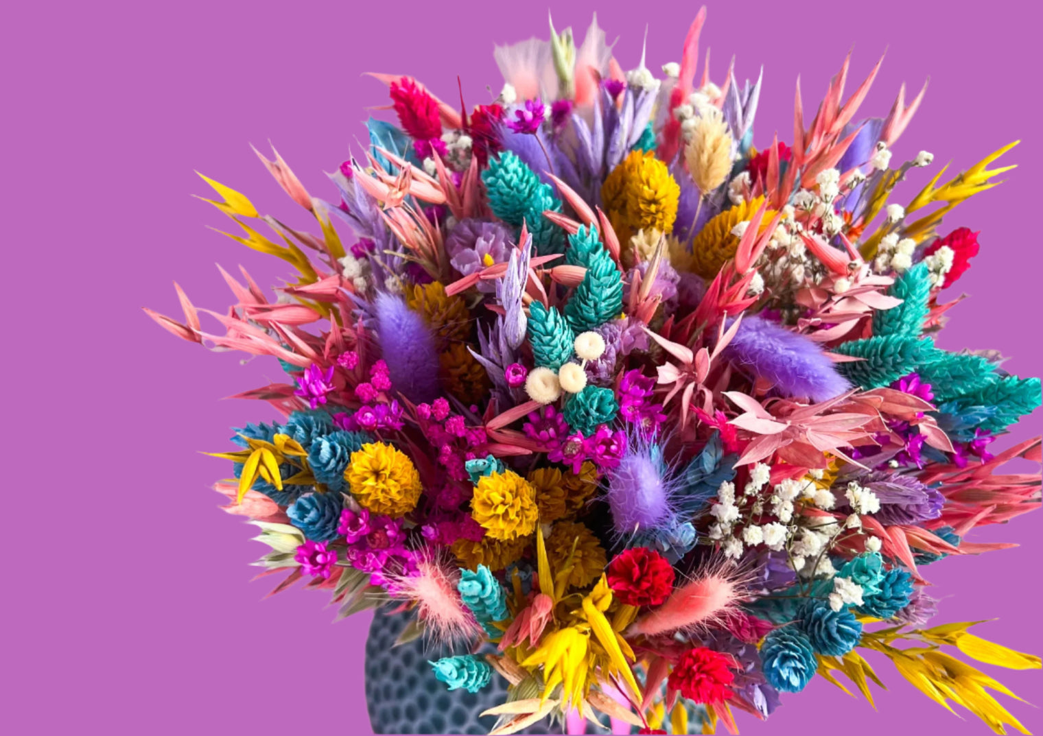 Rainbow and Vibrant Wedding Bouquets