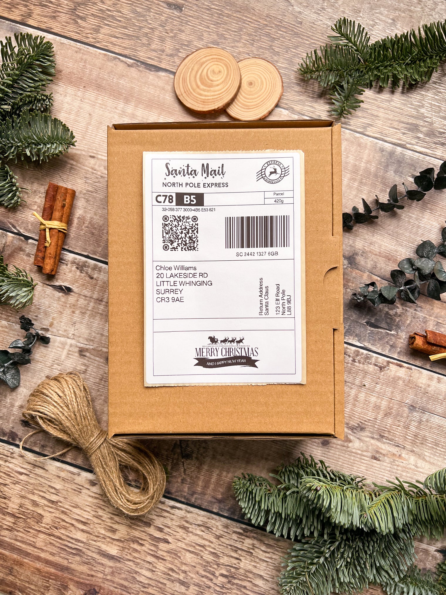 Elf Approved Santa Shipping Labels