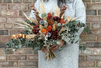 Autumn Bridal Bouquet with Thistle