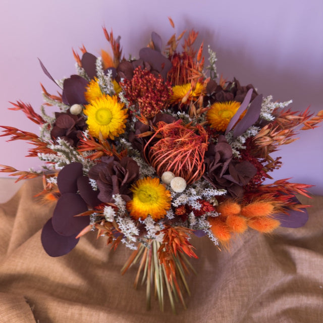 Rust Orange, Autumn Wedding Bouquet