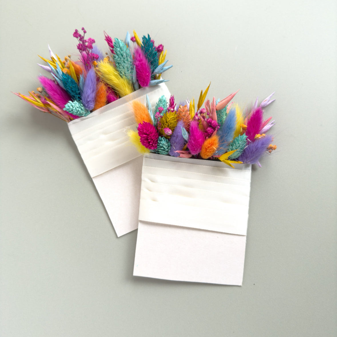 Vibrant Rainbow Pocket Boutonnieres