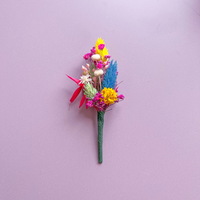 Rainbow Dried Flower Buttonholes