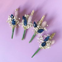 Rustic Dried Flower Buttonholes