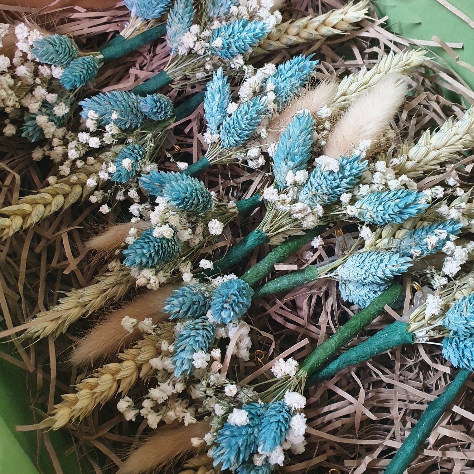 Rustic Dried Flower Buttonholes