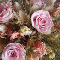 Pastel Dried Flower Bouquet with Preserved Roses