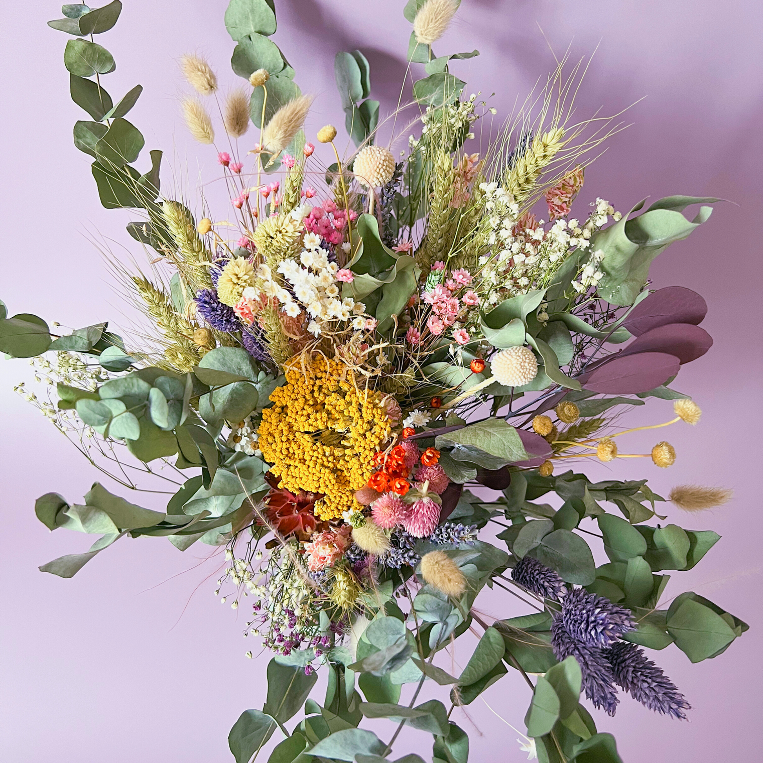 Meadow Dried Flower Wedding Bouquet