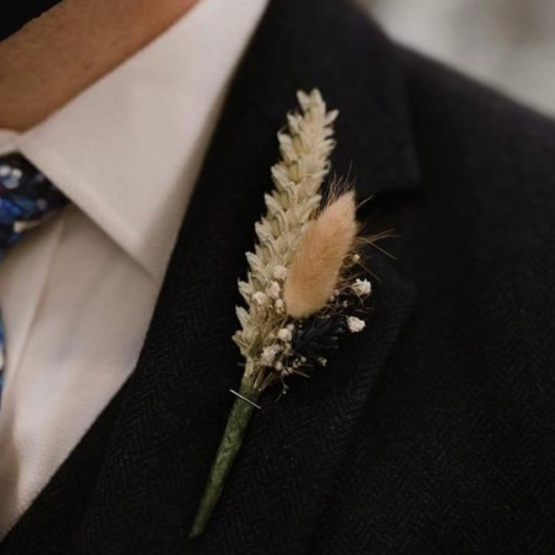 Rustic Dried Flower Buttonholes