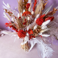 Burnt Orange Dried Flower Wedding Bouquet