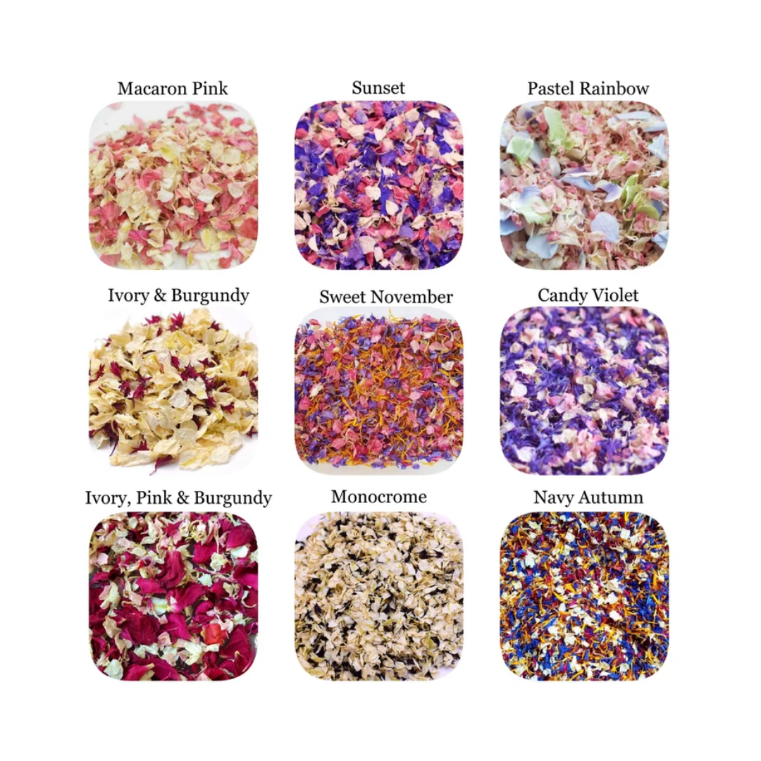 Customisable Confetti Packets - over 50 petal confetti mixes – Bubble ...