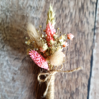 Rustic Dried Flower Buttonholes