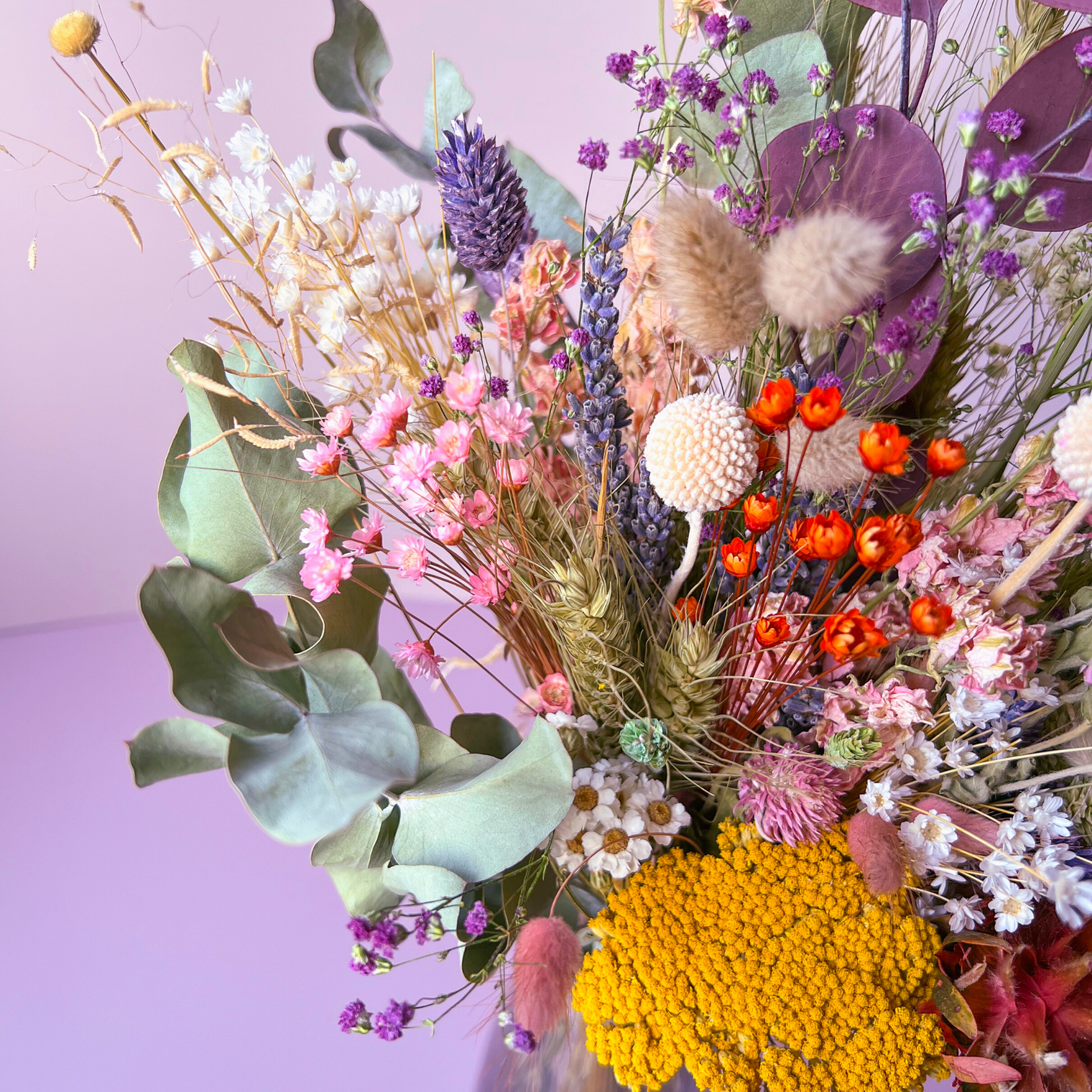 Meadow Dried Flower Wedding Bouquet