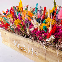 Rainbow Dried Flower Wedding Table Decor