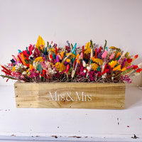 Rainbow Dried Flower Wedding Table Decor